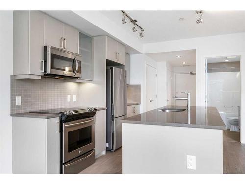 102-805 4 Street Ne, Calgary, AB - Indoor Photo Showing Kitchen With Upgraded Kitchen