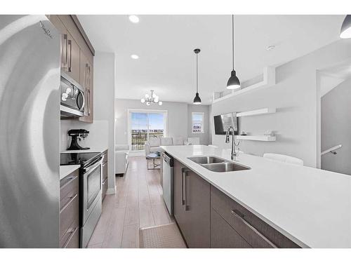 1244 Cornerstone Street Ne, Calgary, AB - Indoor Photo Showing Kitchen With Double Sink With Upgraded Kitchen