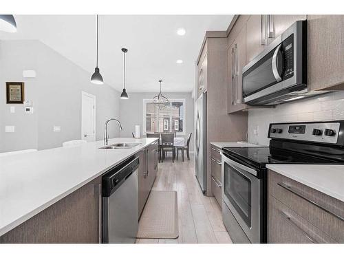 1244 Cornerstone Street Ne, Calgary, AB - Indoor Photo Showing Kitchen With Stainless Steel Kitchen With Double Sink With Upgraded Kitchen