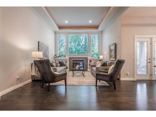 51 Cranleigh Mews Se, Calgary, AB - Indoor Photo Showing Living Room With Fireplace