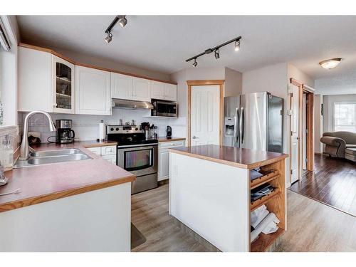 171 Bridlewood Common Sw, Calgary, AB - Indoor Photo Showing Kitchen With Double Sink