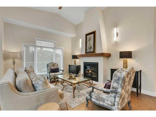 358 Mountain Park Drive Se, Calgary, AB - Indoor Photo Showing Living Room With Fireplace