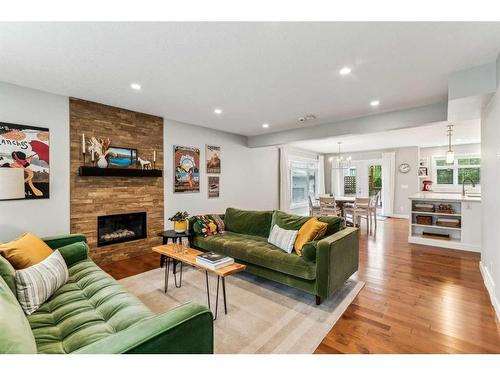 2720 Richmond Road Sw, Calgary, AB - Indoor Photo Showing Living Room With Fireplace