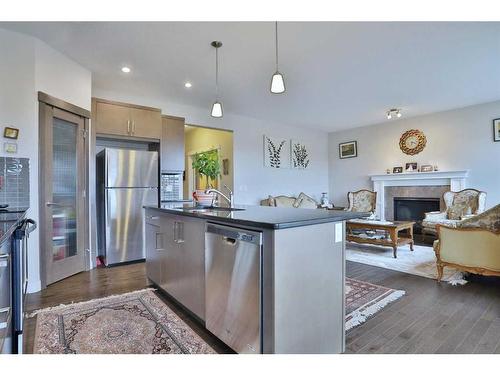 324 Evansborough Way Nw, Calgary, AB - Indoor Photo Showing Kitchen With Stainless Steel Kitchen With Upgraded Kitchen