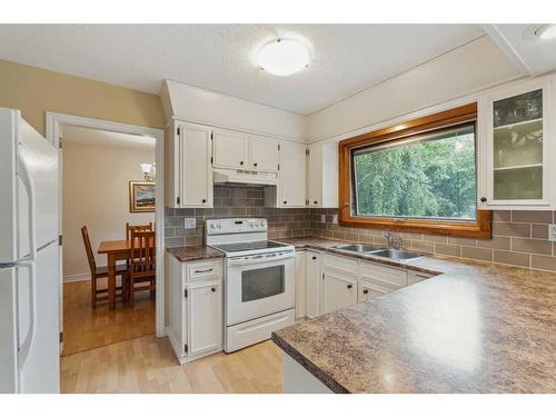 119 Oakside Place Sw, Calgary, AB - Indoor Photo Showing Kitchen With Double Sink