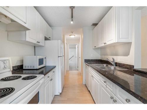 201-550 Westwood Drive Sw, Calgary, AB - Indoor Photo Showing Kitchen With Double Sink