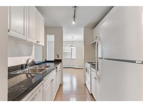 201-550 Westwood Drive Sw, Calgary, AB - Indoor Photo Showing Kitchen With Double Sink