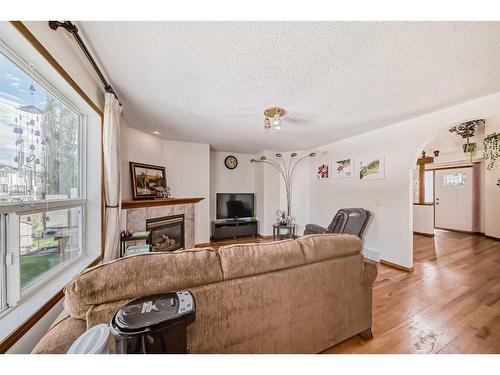 142 Harvest Creek Close Ne, Calgary, AB - Indoor Photo Showing Living Room With Fireplace