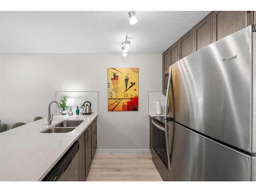 104-338 Seton Circle Se, Calgary, AB - Indoor Photo Showing Kitchen With Double Sink