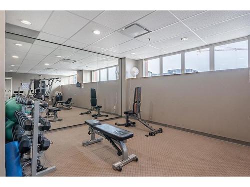 312-1053 10 Street Sw, Calgary, AB - Indoor Photo Showing Gym Room