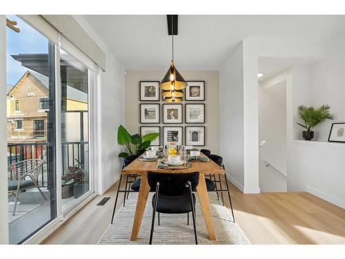 3957 Quesnay Wood Drive Sw, Calgary, AB - Indoor Photo Showing Dining Room