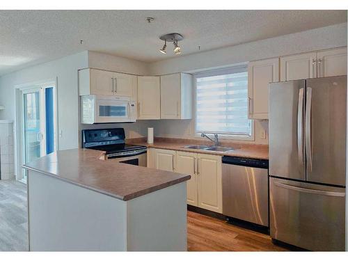 2200-6224 17 Avenue Se, Calgary, AB - Indoor Photo Showing Kitchen With Double Sink