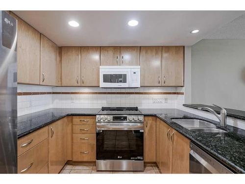 506-1108 6 Avenue Sw, Calgary, AB - Indoor Photo Showing Kitchen With Double Sink