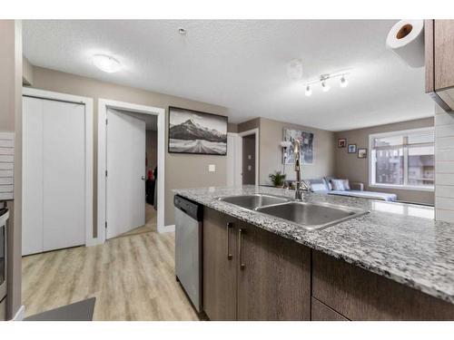 1513-4641 128 Avenue Ne, Calgary, AB - Indoor Photo Showing Kitchen With Double Sink