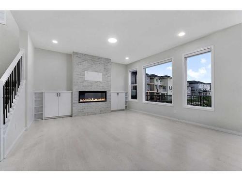 25 Corner Meadows Gardens Ne, Calgary, AB - Indoor With Fireplace