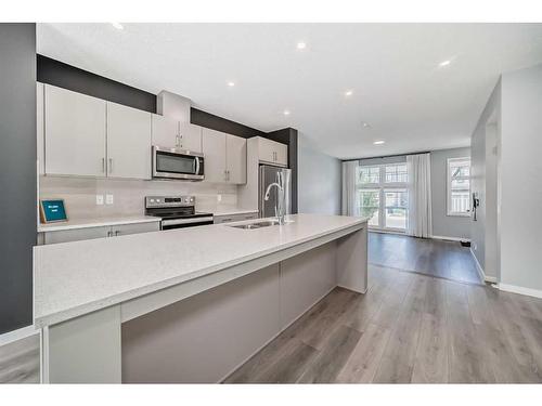 151 Magnolia Terrace Se, Calgary, AB - Indoor Photo Showing Kitchen With Double Sink With Upgraded Kitchen