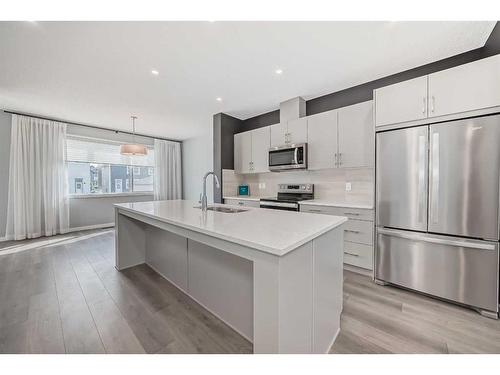 151 Magnolia Terrace Se, Calgary, AB - Indoor Photo Showing Kitchen With Stainless Steel Kitchen With Upgraded Kitchen