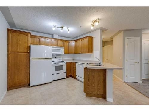 134-369 Rocky Vista Park Nw, Calgary, AB - Indoor Photo Showing Kitchen With Double Sink