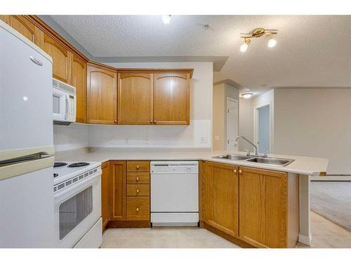 134-369 Rocky Vista Park Nw, Calgary, AB - Indoor Photo Showing Kitchen With Double Sink