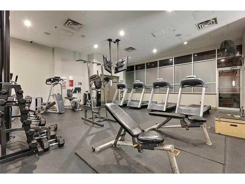 701-1410 1 Street Se, Calgary, AB - Indoor Photo Showing Gym Room