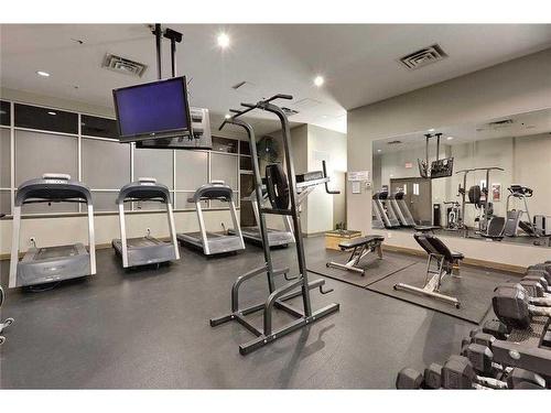 701-1410 1 Street Se, Calgary, AB - Indoor Photo Showing Gym Room