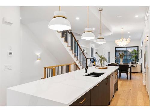 1922 8 Avenue Se, Calgary, AB - Indoor Photo Showing Kitchen With Double Sink With Upgraded Kitchen