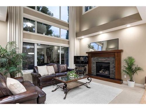 108 Elgin Estates Park Se, Calgary, AB - Indoor Photo Showing Living Room With Fireplace