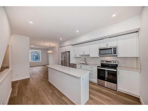 111-8500 19 Avenue Se, Calgary, AB - Indoor Photo Showing Kitchen With Stainless Steel Kitchen With Upgraded Kitchen