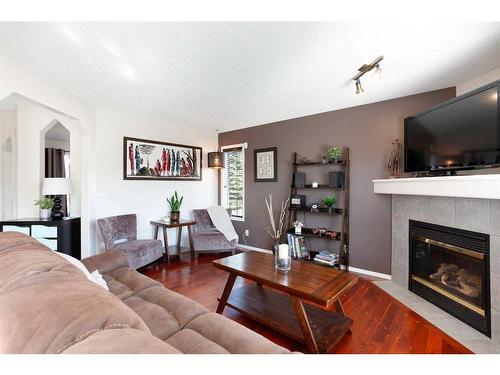 239 Citadel Meadow Bay Nw, Calgary, AB - Indoor Photo Showing Living Room With Fireplace