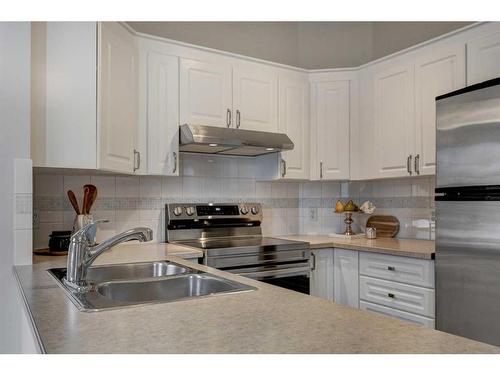 18 Promenade Way Se, Calgary, AB - Indoor Photo Showing Kitchen With Double Sink