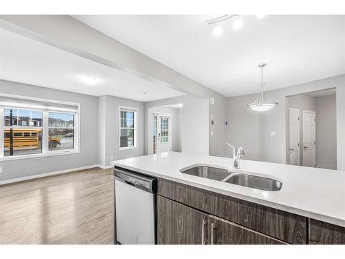 1510 Carrington Blvd, Calgary, AB - Indoor Photo Showing Kitchen With Double Sink