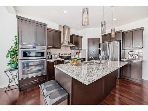 2179 Brightoncrest Common Se, Calgary, AB - Indoor Photo Showing Kitchen With Stainless Steel Kitchen With Upgraded Kitchen