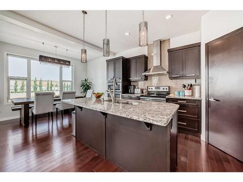 2179 Brightoncrest Common Se, Calgary, AB - Indoor Photo Showing Kitchen With Upgraded Kitchen