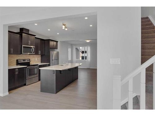 283 Carrington Circle Nw, Calgary, AB - Indoor Photo Showing Kitchen With Stainless Steel Kitchen With Upgraded Kitchen