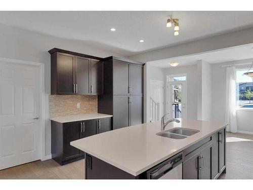 283 Carrington Circle Nw, Calgary, AB - Indoor Photo Showing Kitchen With Double Sink