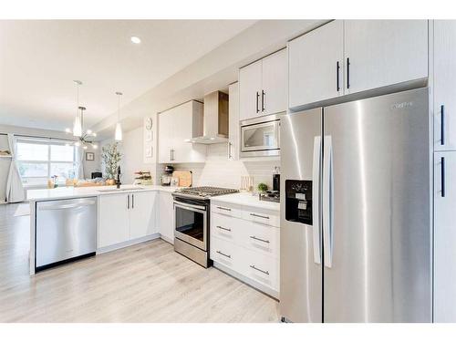 259 Legacy Common Se, Calgary, AB - Indoor Photo Showing Kitchen With Stainless Steel Kitchen With Upgraded Kitchen