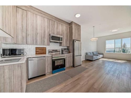 203-101 Panatella Square Nw, Calgary, AB - Indoor Photo Showing Kitchen