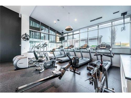 1302-210 15 Avenue Se, Calgary, AB - Indoor Photo Showing Gym Room