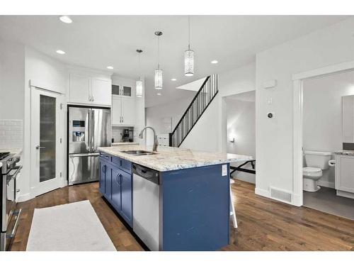 3408 Centre A Street Ne, Calgary, AB - Indoor Photo Showing Kitchen With Stainless Steel Kitchen With Upgraded Kitchen