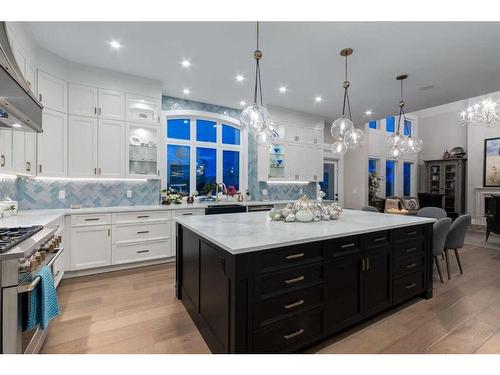 41 Damkar Drive, Rural Rocky View County, AB - Indoor Photo Showing Kitchen With Upgraded Kitchen