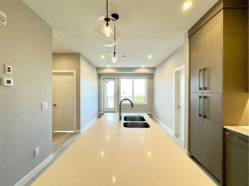 2214-395 Skyview Parkway Ne, Calgary, AB - Indoor Photo Showing Kitchen With Double Sink