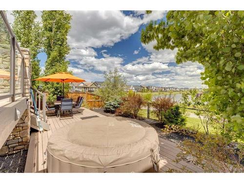 291 Reunion Green Nw, Airdrie, AB - Outdoor With Deck Patio Veranda With View