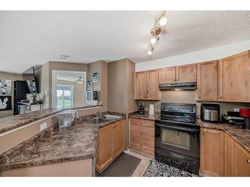 2216-2518 Fish Creek Boulevard Sw, Calgary, AB - Indoor Photo Showing Kitchen With Double Sink