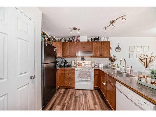 302-800 Yankee Valley Boulevard Se, Airdrie, AB - Indoor Photo Showing Kitchen With Double Sink