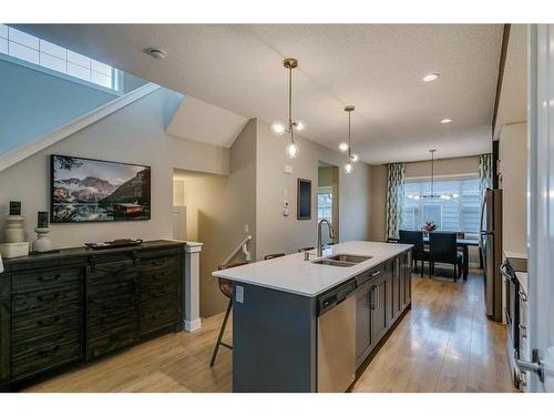 1278 Legacy Circle Se, Calgary, AB - Indoor Photo Showing Kitchen With Double Sink