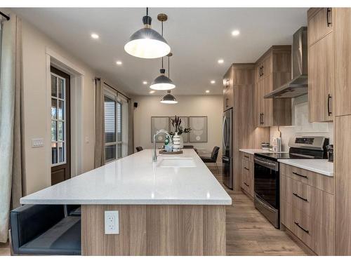 521 18A Street Nw, Calgary, AB - Indoor Photo Showing Kitchen With Upgraded Kitchen