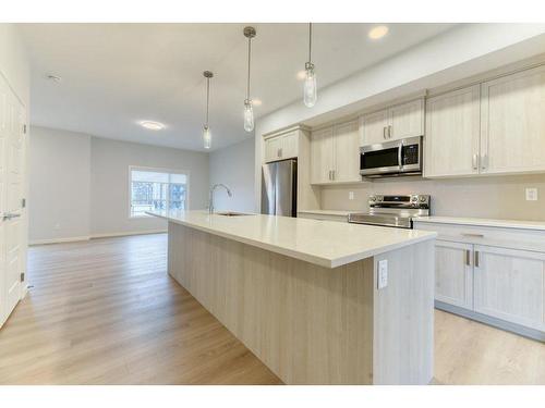 623-20295 Seton Way Se, Calgary, AB - Indoor Photo Showing Kitchen With Stainless Steel Kitchen With Upgraded Kitchen