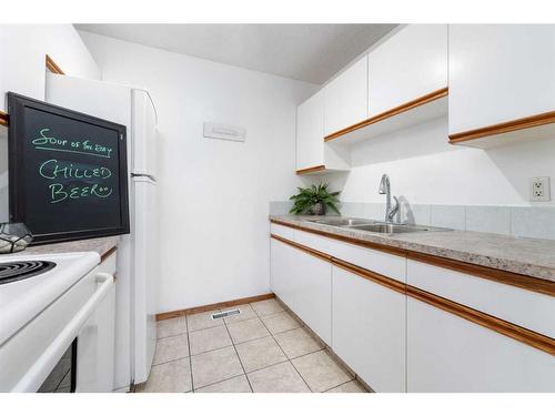 1-1412 43 Street Se, Calgary, AB - Indoor Photo Showing Kitchen With Double Sink