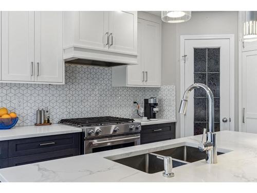 60 Wentworth Close Sw, Calgary, AB - Indoor Photo Showing Kitchen With Double Sink With Upgraded Kitchen