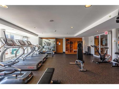 1102-510 6 Avenue Se, Calgary, AB - Indoor Photo Showing Gym Room